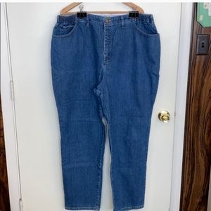 Lee Side Elastic at the Waist Jeans, Size 24W